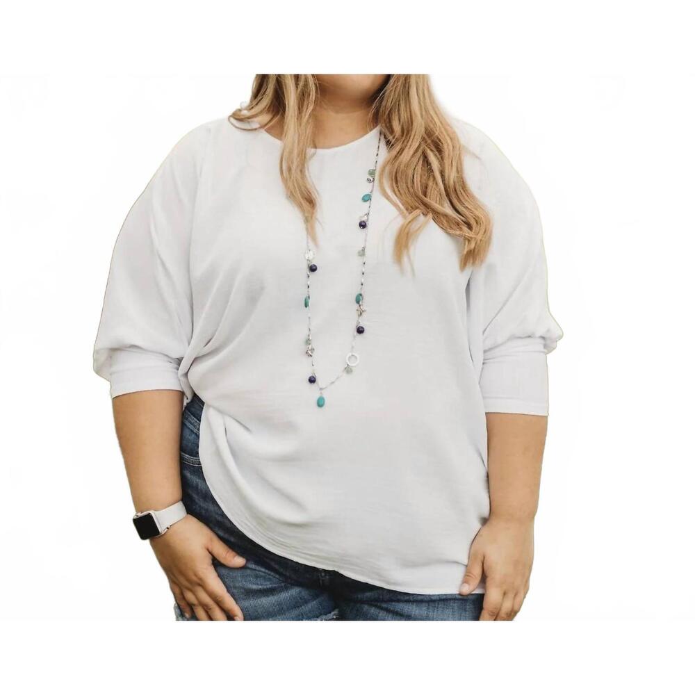 NEW IVY JANE popover top in white